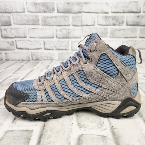 Columbia Armitage Lane Mid Waterproof Women's Sz 8.5 Gray Blue Hiking Ankle Boot - Picture 7 of 10